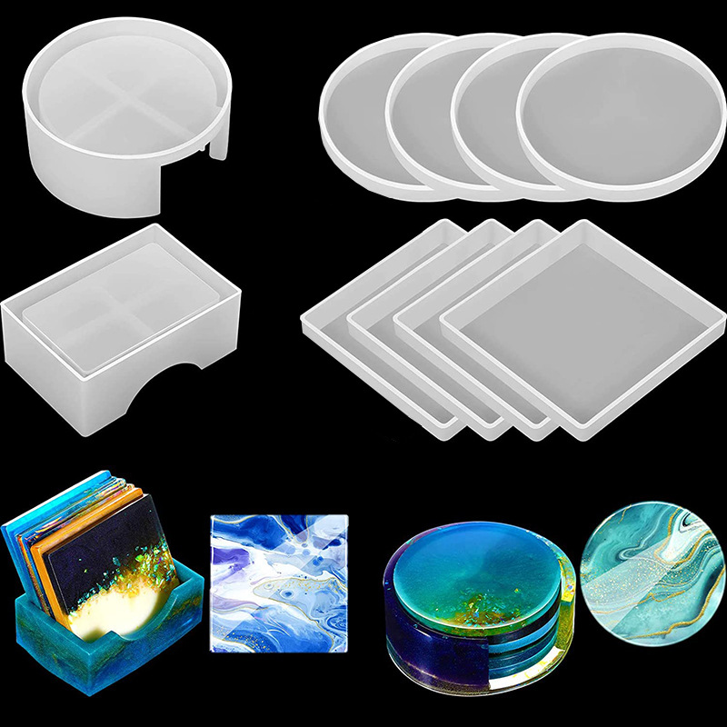 Round Square Coaster Silicone  - Coffee Equipment And Tools 评论和价格